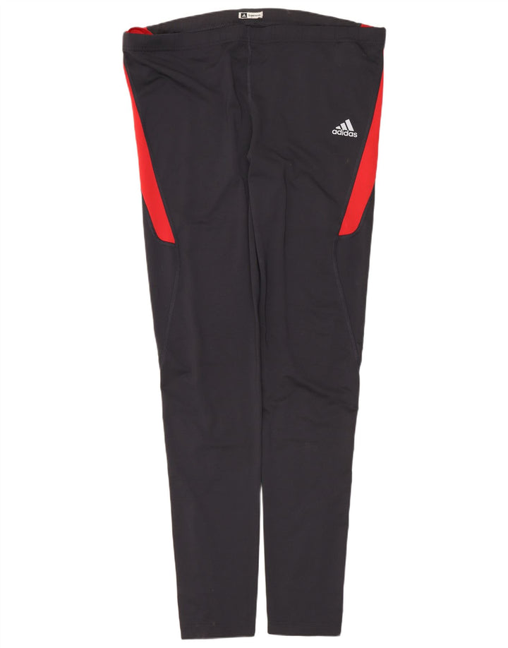 Adidas Womens Tracksuit Trousers UK 16 Large  Grey Colourblock