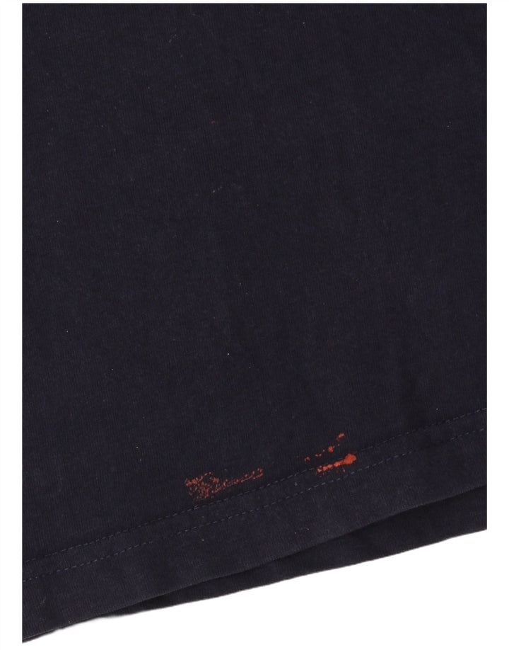 ASICS Mens T-Shirt Top XL Navy Blue Cotton