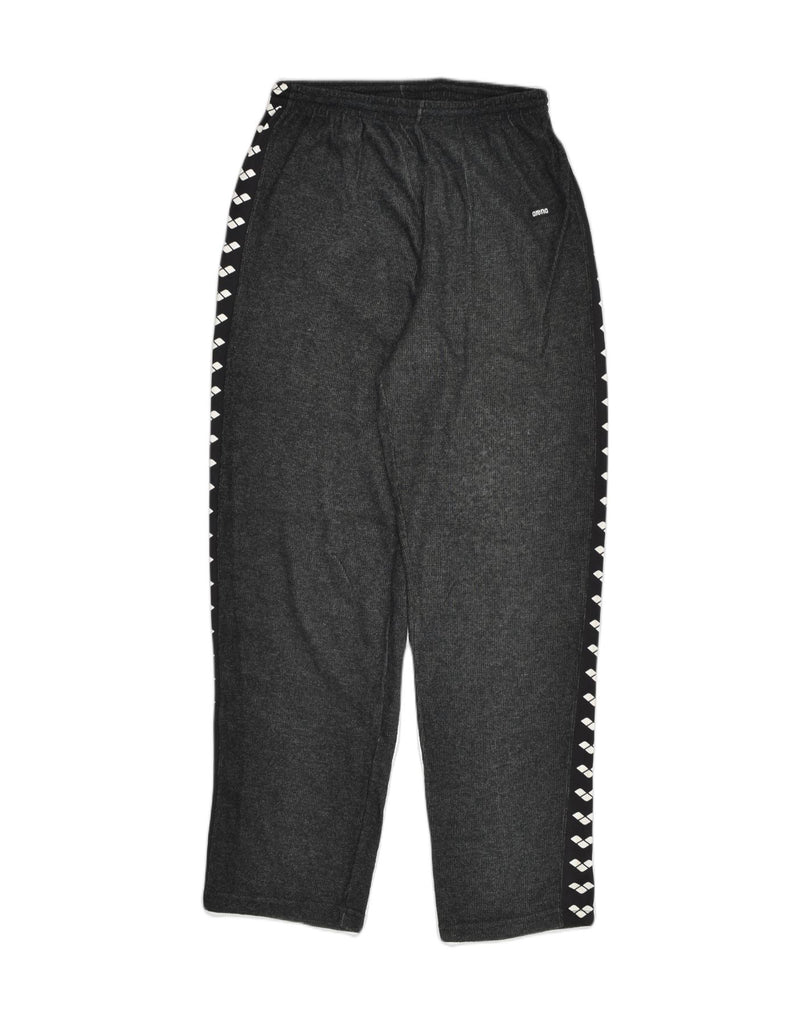 ARENA Mens Graphic Tracksuit Trousers Medium Black Cotton | Vintage Arena | Thrift | Second-Hand Arena | Used Clothing | Messina Hembry 