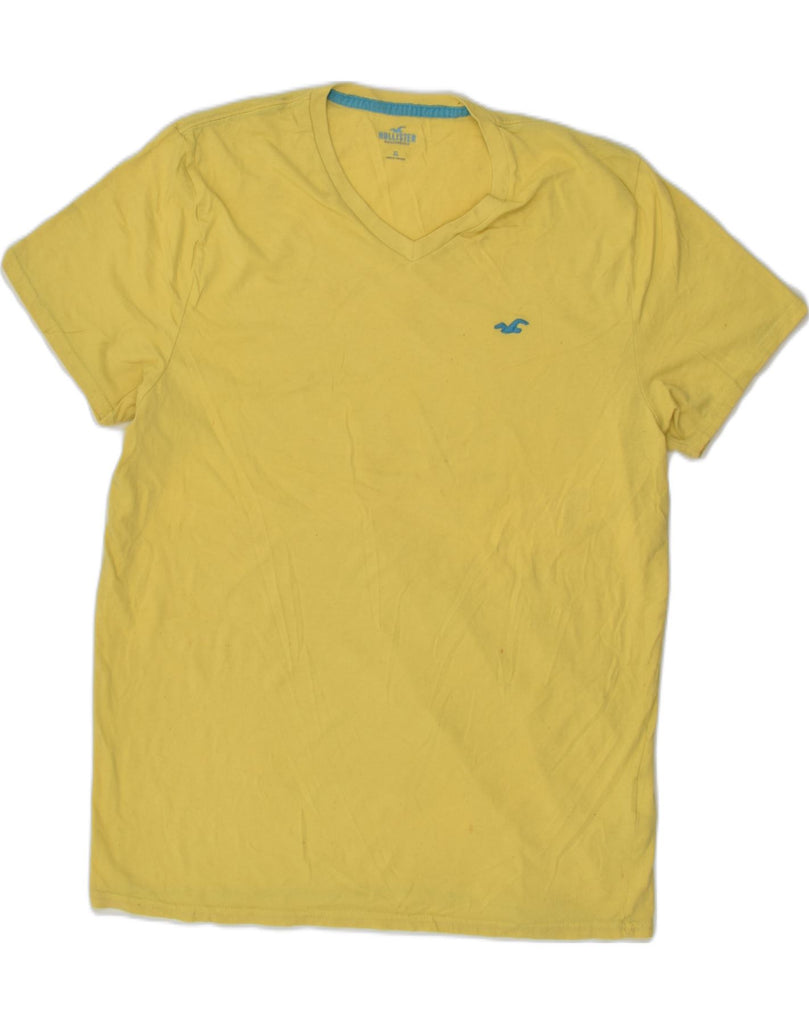 HOLLISTER Mens T-Shirt Top XL Yellow Cotton | Vintage Hollister | Thrift | Second-Hand Hollister | Used Clothing | Messina Hembry 