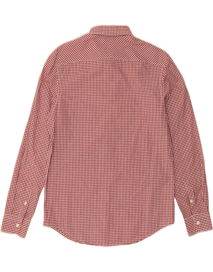 PENGUIN Mens Heritage Slim Fit Shirt Medium Red Gingham Cotton Vintage Penguin and Second-Hand Penguin from Messina Hembry 