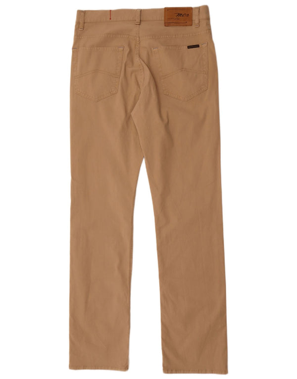Marlboro Classics Mens Straight Casual Trousers W32 L34 Beige Cotton