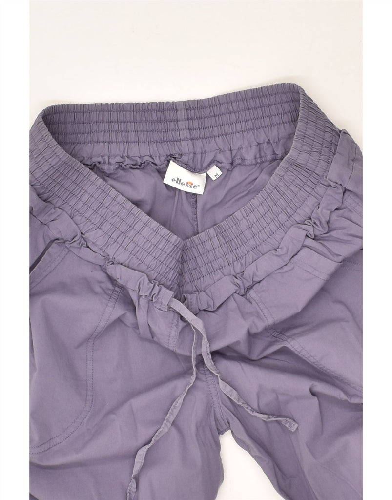 ELLESSE Womens Capri Tracksuit Trousers Joggers UK 12 Medium Purple Cotton | Vintage Ellesse | Thrift | Second-Hand Ellesse | Used Clothing | Messina Hembry 