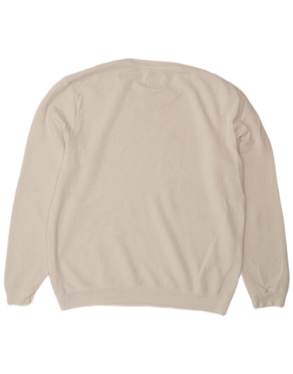 Jack Wills Mens Sweatshirt Jumper Large White Cotton