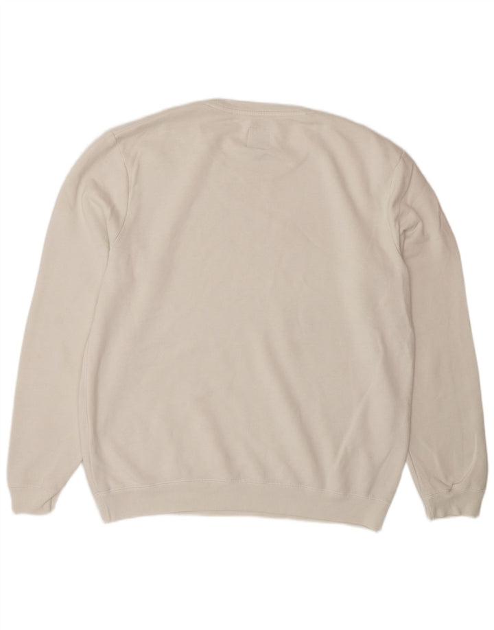 Jack Wills Mens Sweatshirt Jumper Large White Cotton