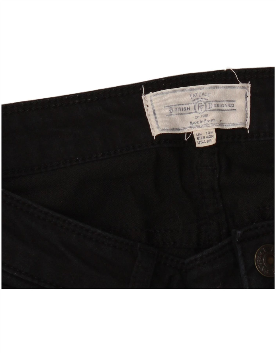 FAT FACE Womens Skinny Jeans UK 12 Medium W30 L29 Black