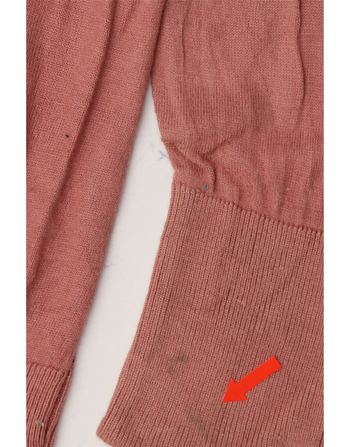 MOSSIMO Womens Wide V-Neck Jumper Sweater US 20/22 2XL Pink Fair Isle Vintage Mossimo and Second-Hand Mossimo from Messina Hembry 