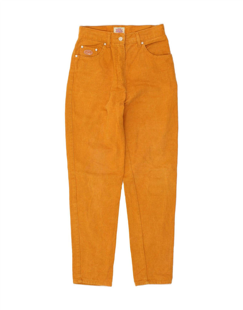 DUK Womens Tapered Casual Trousers IT 44 Medium W28 L29 Orange Cotton Vintage DUK and Second-Hand DUK from Messina Hembry 