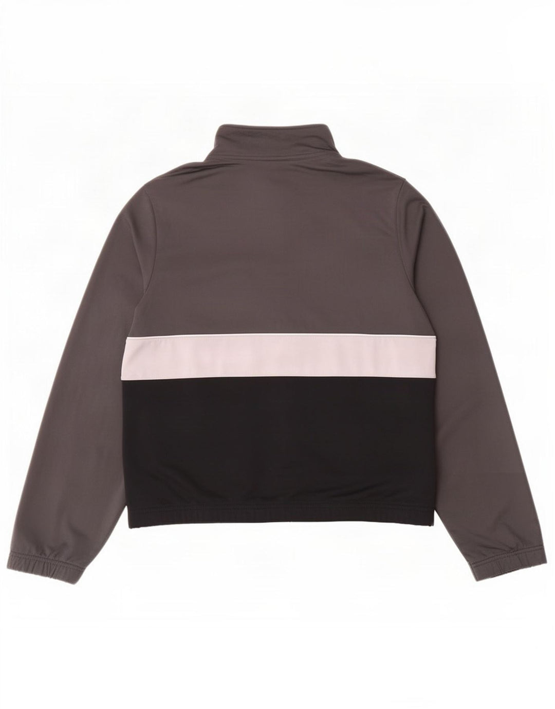 Nike Mens Tracksuit Top Jacket Small Grey Colourblock Polyester