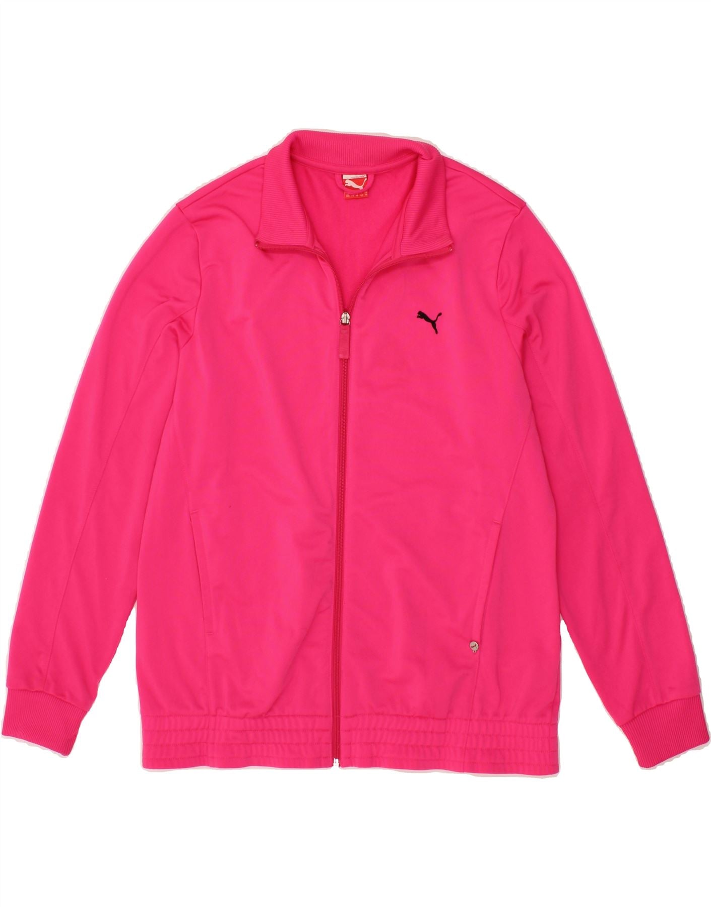 PUMA Womens Tracksuit Top Jacket UK 18 XL Pink Polyester Vintage Second Hand Clothing Online Messina Hembry