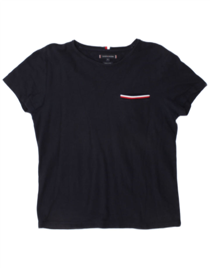 Tommy Hilfiger Mens T-Shirt Top Medium Navy Blue Cotton