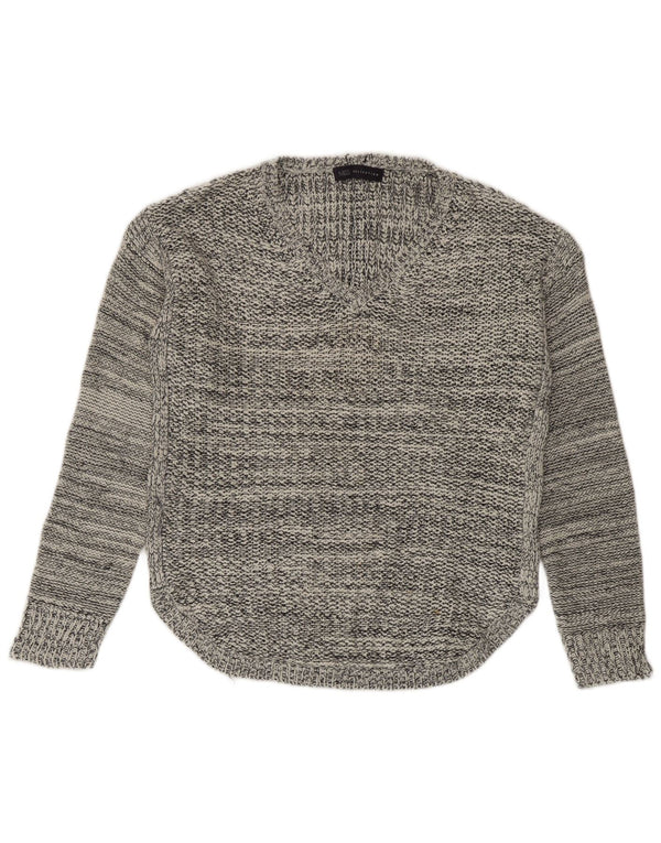 Marks & Spencer Womens V-Neck Jumper Sweater UK 14 Medium Navy Blue Flecked
