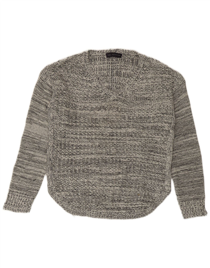 Marks & Spencer Womens V-Neck Jumper Sweater UK 14 Medium Navy Blue Flecked