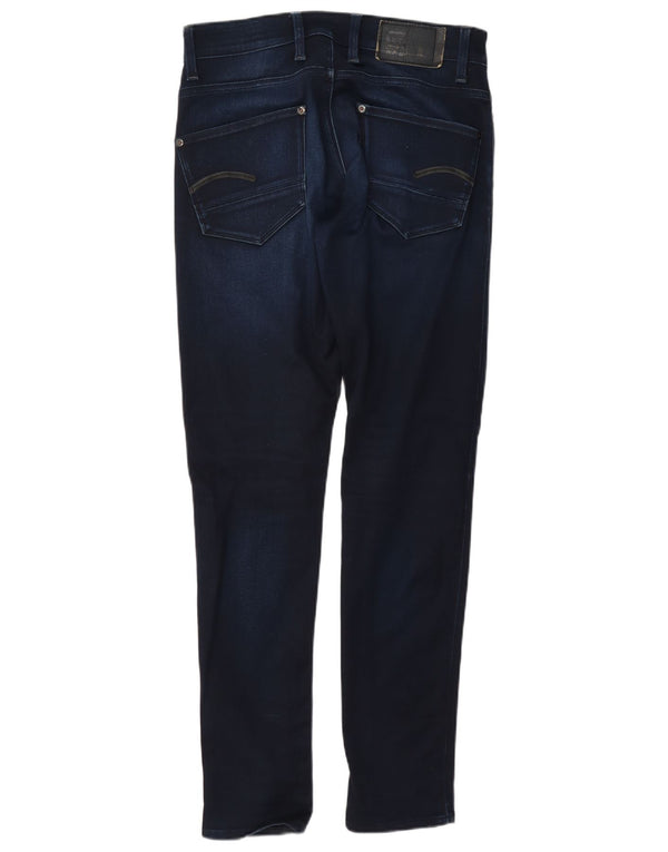 G-Star Womens Revend Super Slim Jeans W29 L32 Navy Blue Cotton