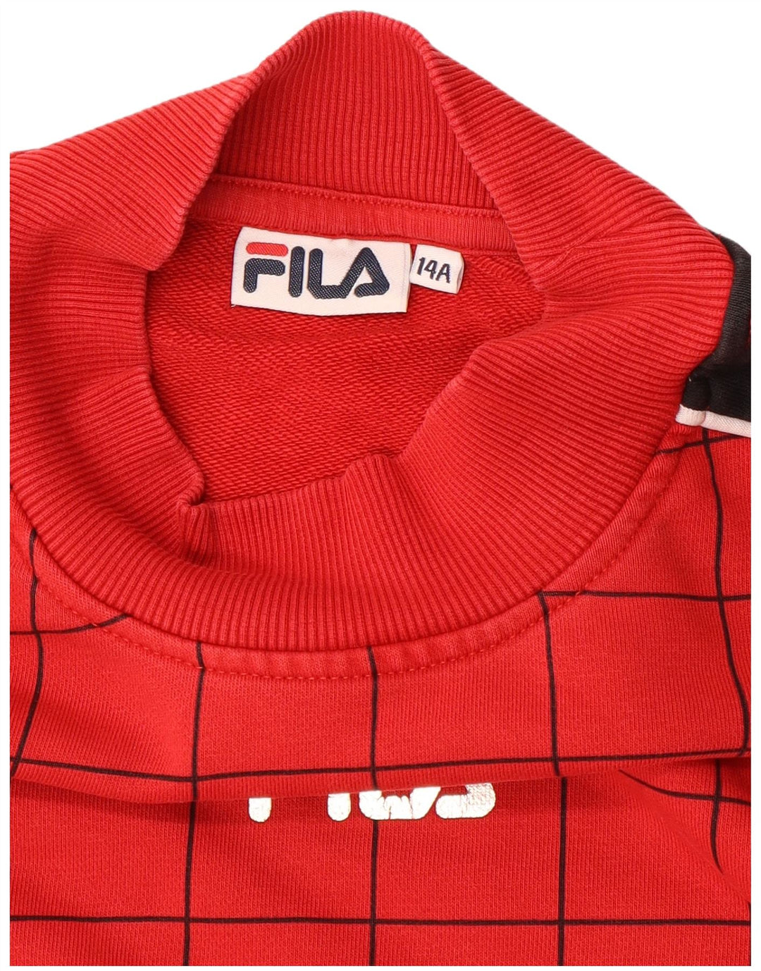 FILA Boys Graphic Sweatshirt Jumper 13-14 Years Red Colourblock