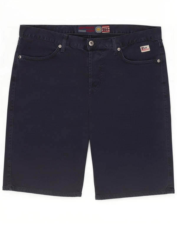 Roy Rogers Mens Casual Shorts Large W34 Navy Blue Cotton