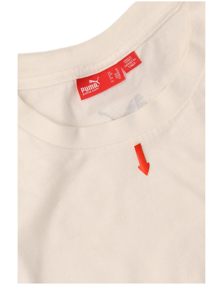 Puma Mens Graphic Vest Top XL White Cotton