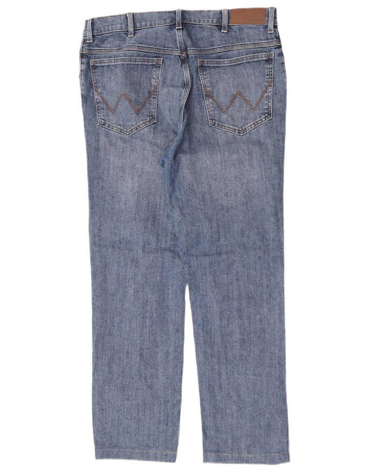 Wrangler Mens Straight Jeans W36 L29 Blue Cotton