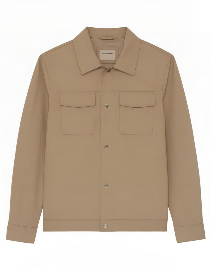 Marks & Spencer Mens Bomber Jacket UK 40 Large Beige