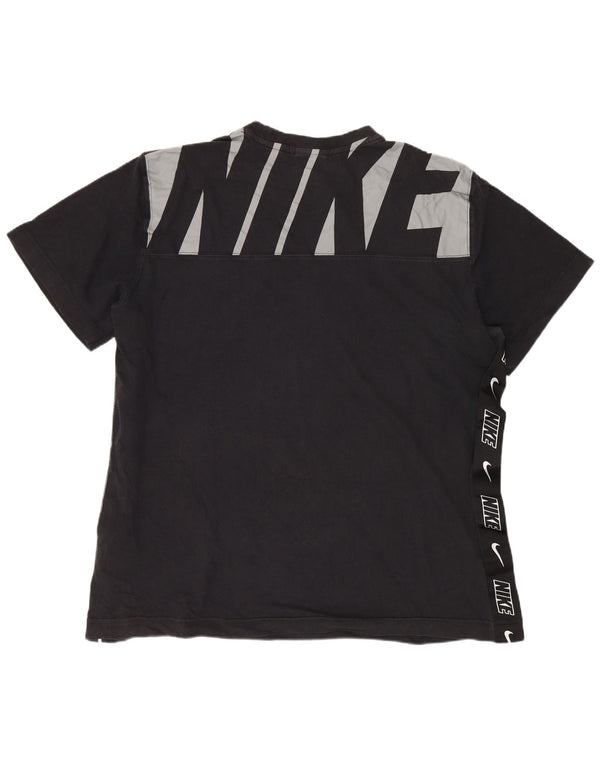 Nike Mens Graphic T-Shirt Top Large Black Cotton