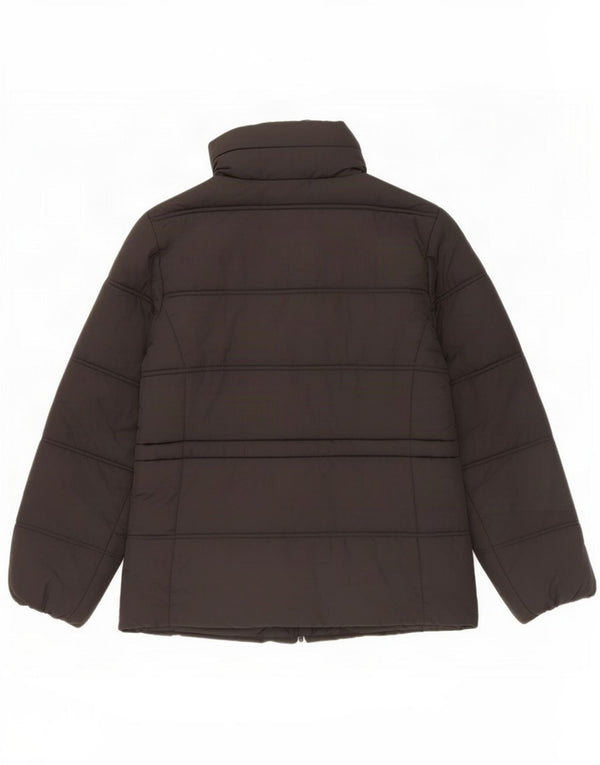 Marks & Spencer Womens Hooded Padded Jacket UK 12 Medium Black Polyester