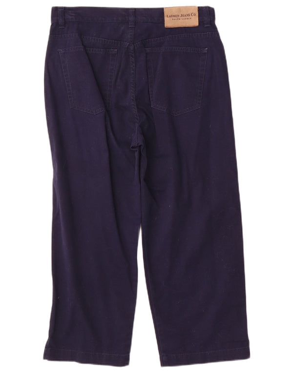 Ralph Lauren Womens High Waist Capri Trousers US 6 Medium W28 L21 Navy Blue