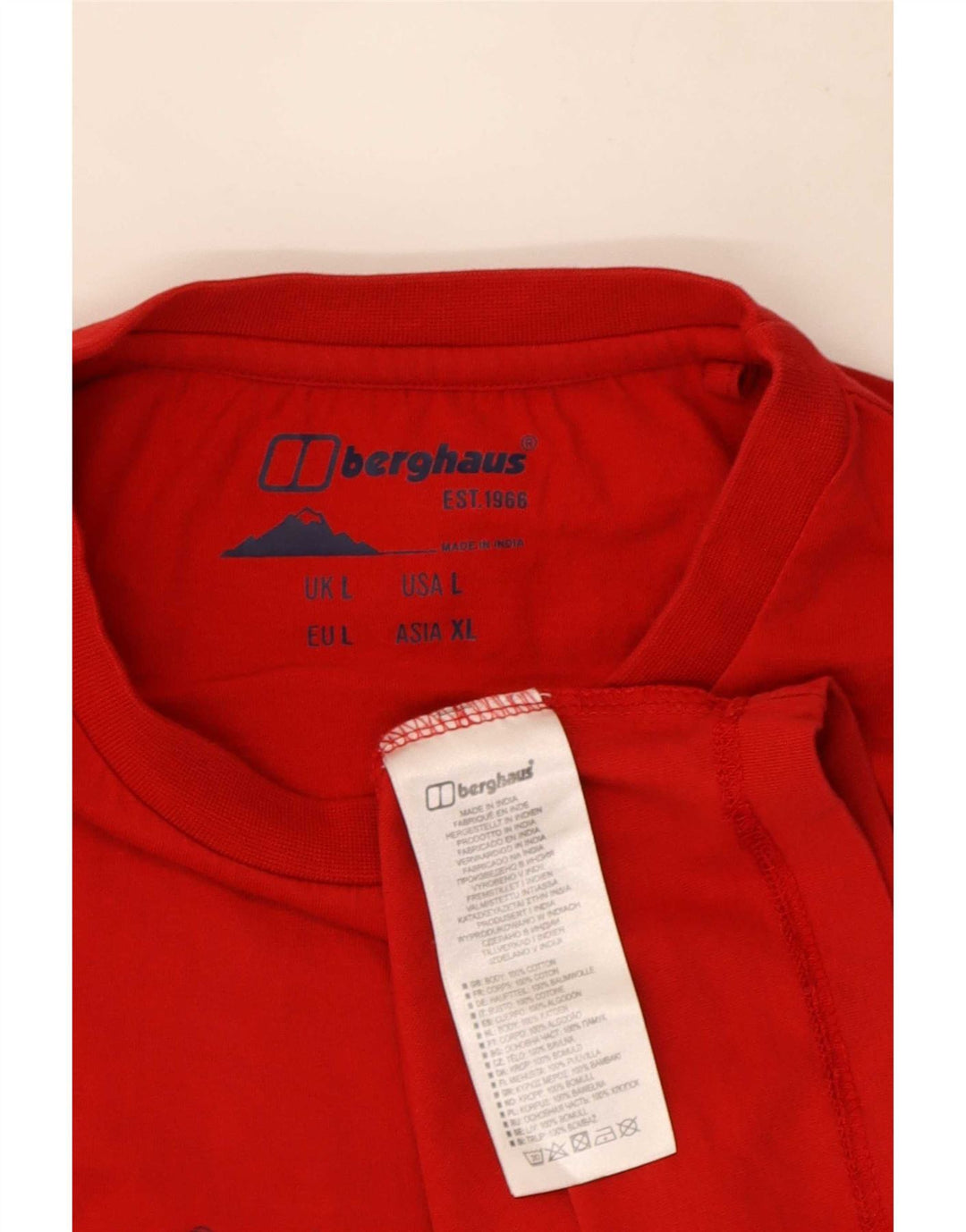 Berghaus Mens Graphic T-Shirt Top Large Red Cotton