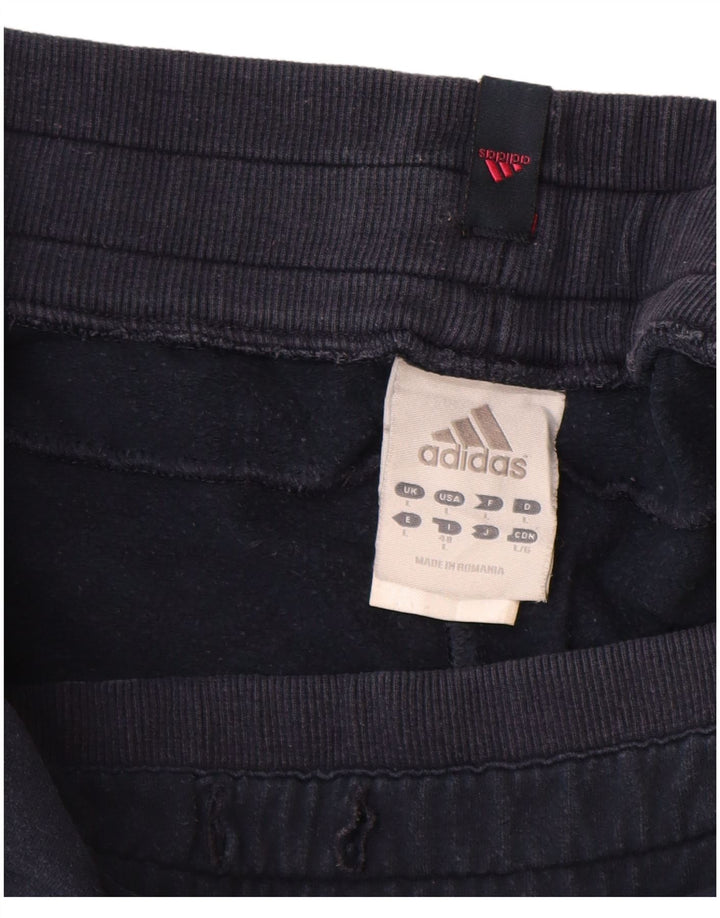 Adidas Womens Tracksuit Trousers Joggers UK 14 Large  Navy Blue Cotton
