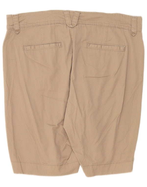 Lee Womens Riders Casual Shorts US 14 XL W36 Beige Cotton