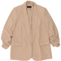 Marks & Spencer Womens Open Blazer Jacket UK 12 Medium Beige Polyester