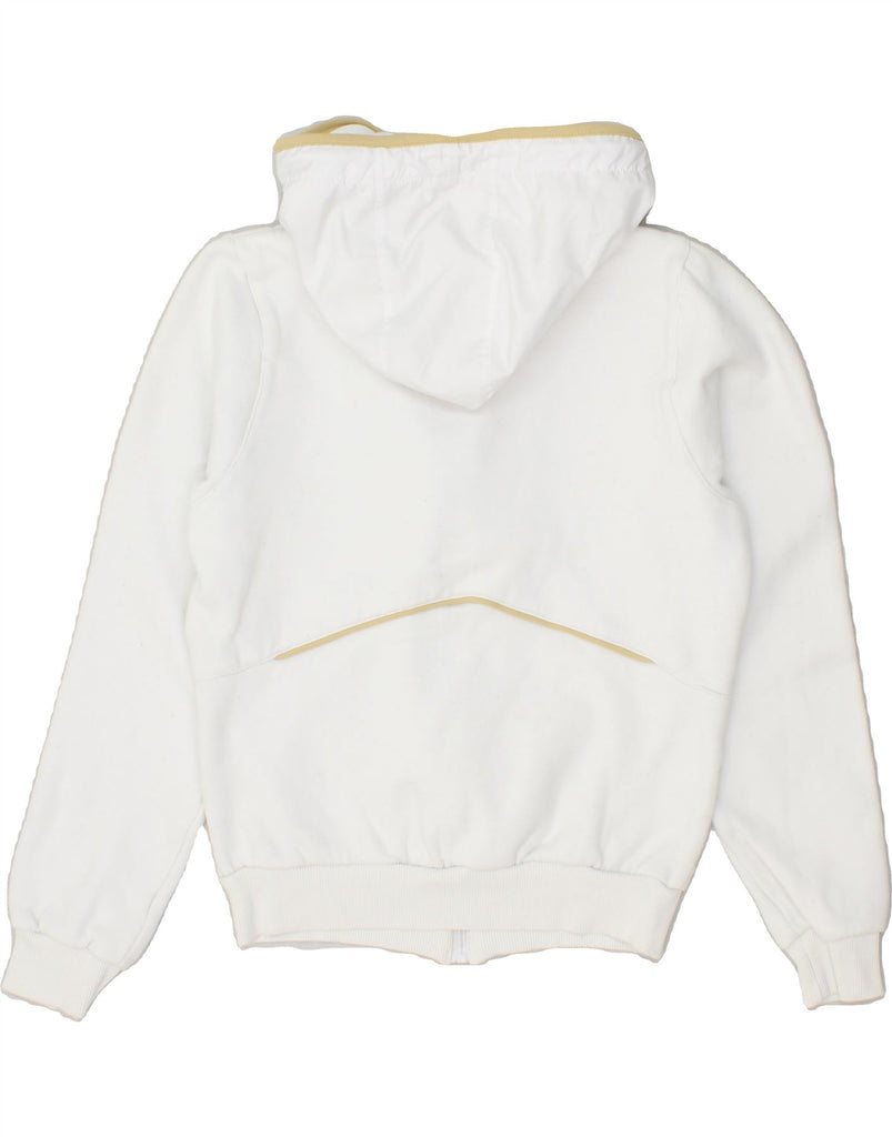 UMBRO Womens Crop Zip Hoodie Sweater UK 10 Small White Cotton Vintage Umbro and Second-Hand Umbro from Messina Hembry 