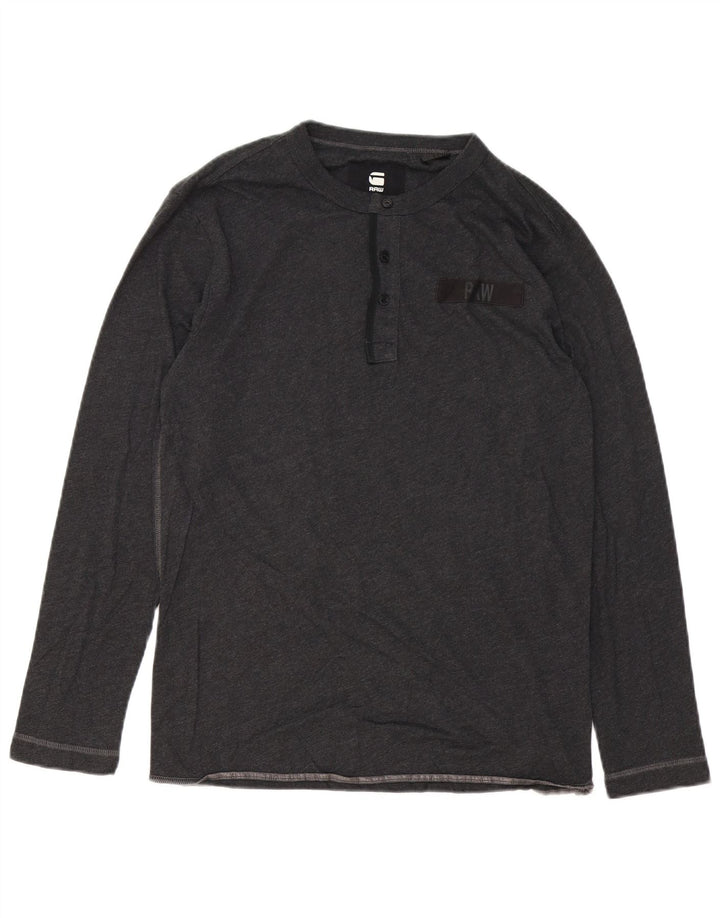 G-Star Mens Top Long Sleeve Small Grey Cotton
