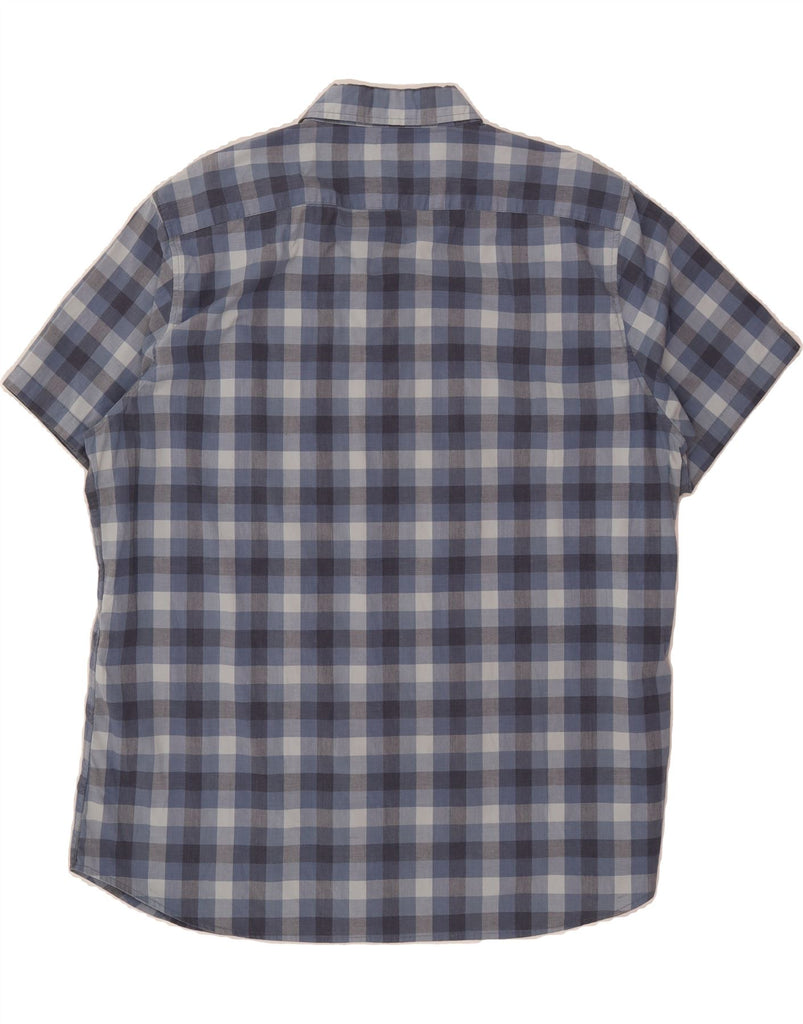 LEE Mens Regular Fit Short Sleeve Shirt 2XL Blue Check Cotton Vintage Lee and Second-Hand Lee from Messina Hembry 