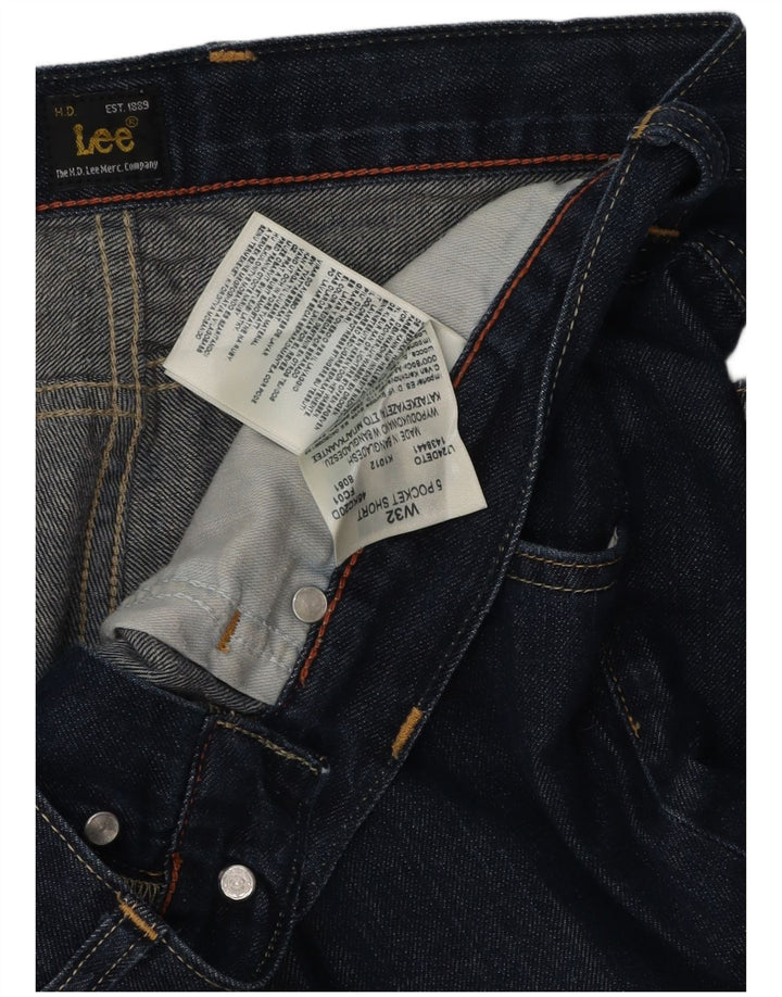 Lee Mens 5 Pocket Short Denim Shorts W32 Medium Navy Blue Cotton