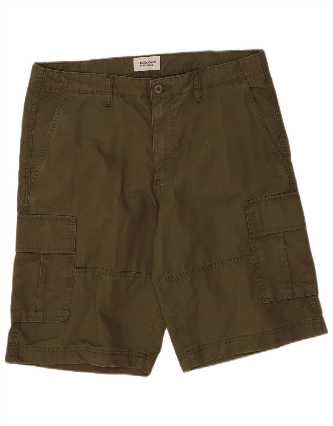 Jack & Jones Mens Cargo Shorts Medium W34 Khaki Cotton