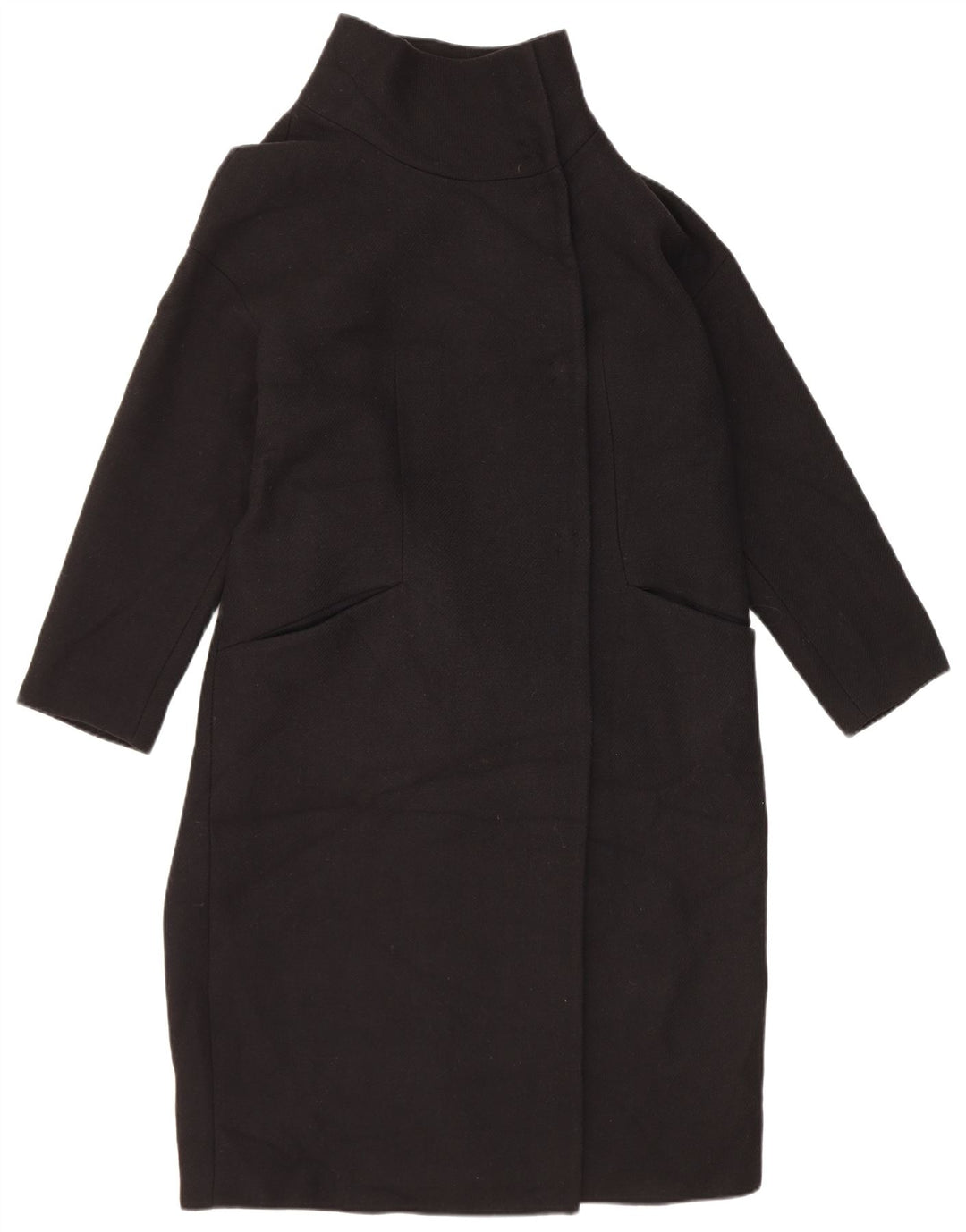 Zara Womens Oversized Overcoat UK 14 Medium Black