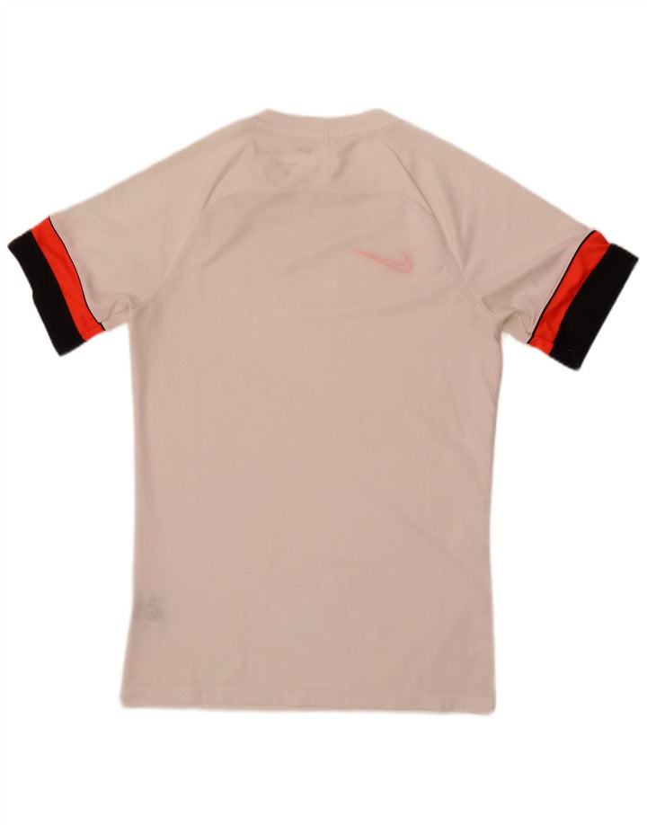 Nike Mens Dri Fit T-Shirt Top Small White Colourblock Polyester