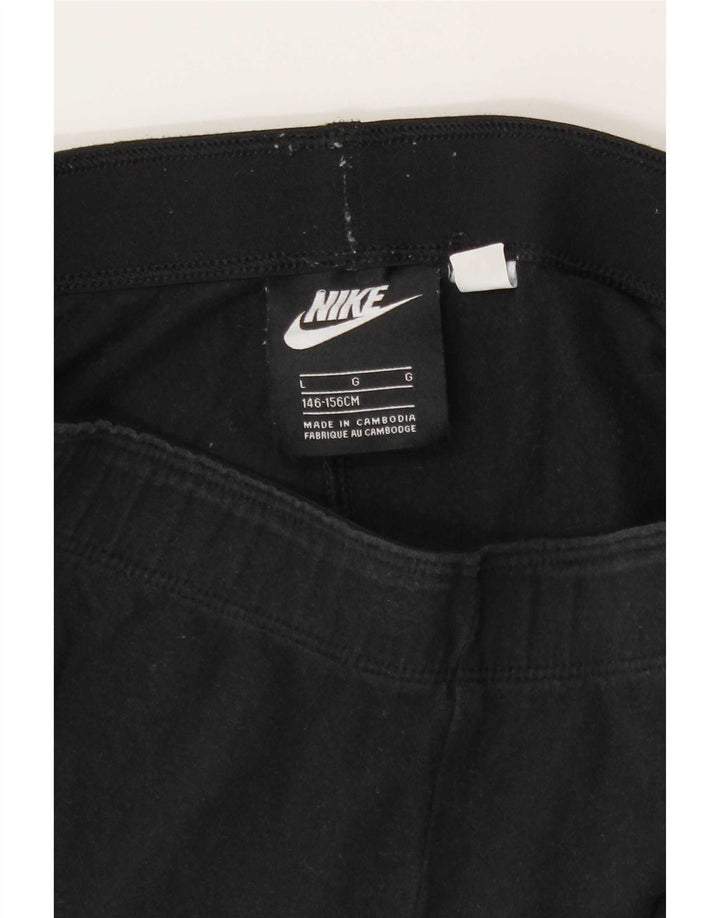 Nike Girls Graphic Leggings 12-13 Years Large Black