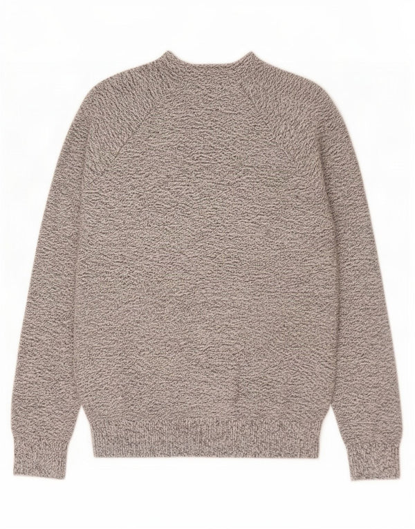 Abercrombie & Fitch Mens Crew Neck Jumper Sweater Small Grey Flecked Cotton