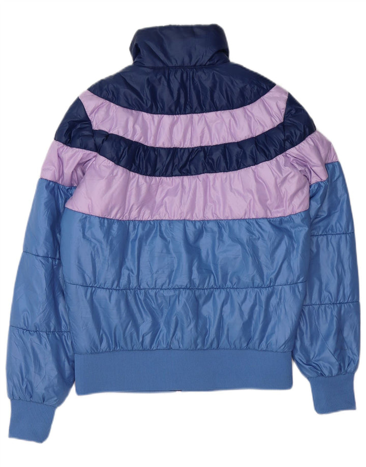 PUMA Womens Padded Jacket UK 10 Small Blue Colourblock Polyester