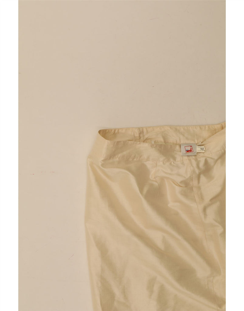 MONDI Womens Straight Skirt IT 42 Medium W30 Off White Silk Vintage Mondi and Second-Hand Mondi from Messina Hembry 