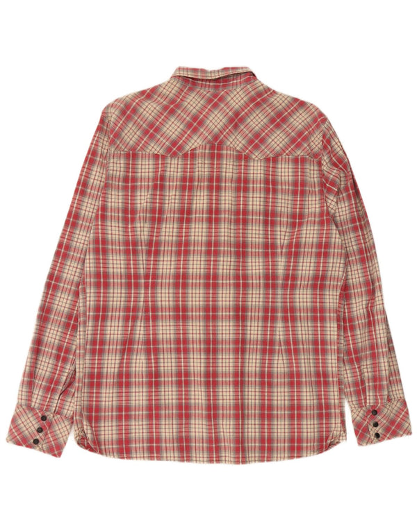 Levi's Mens Western Slim Fit Shirt XL Red Cotton
