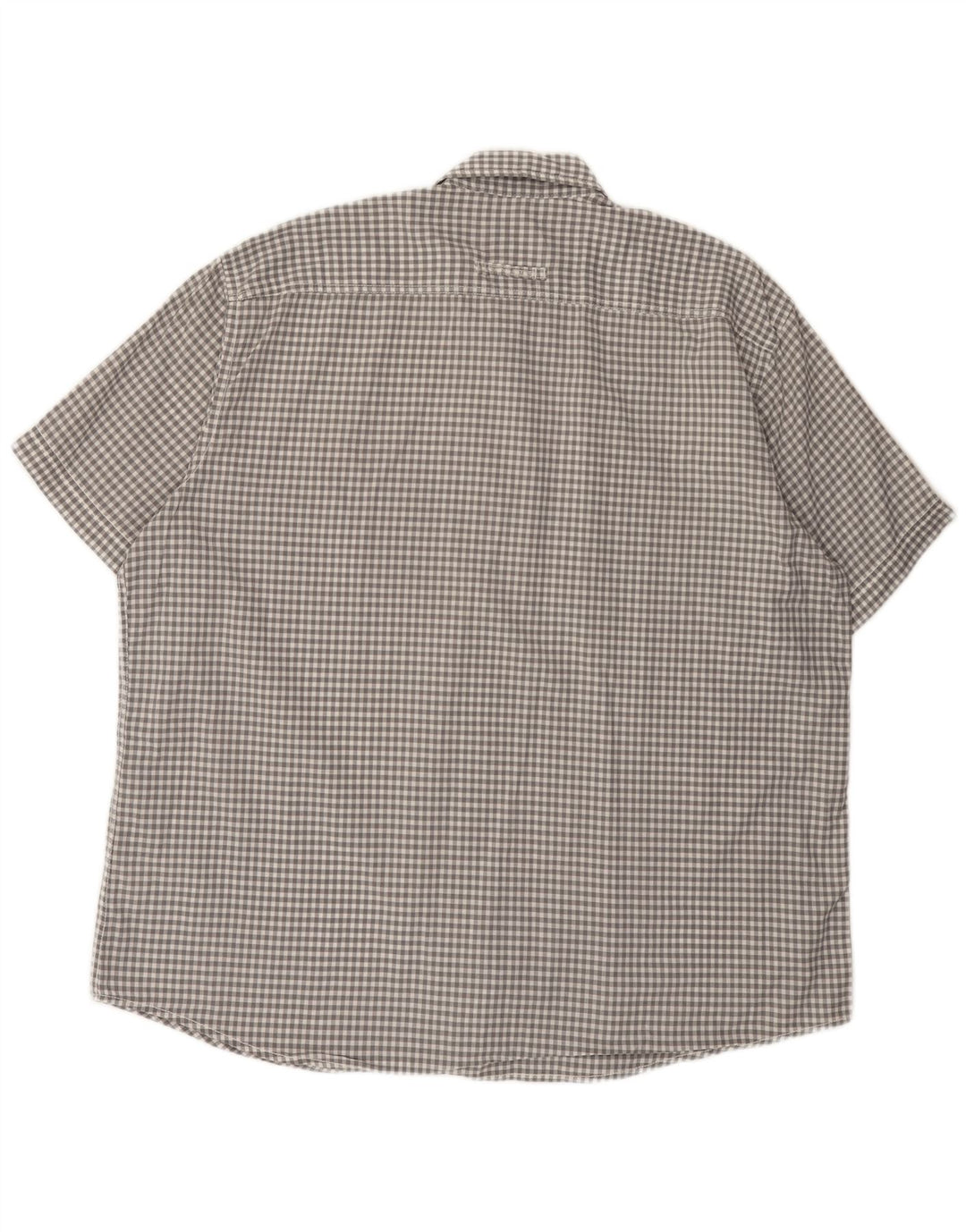 Camel Active Mens Short Sleeve Regular Fit Shirt 2XL Grey Gingham Cotton