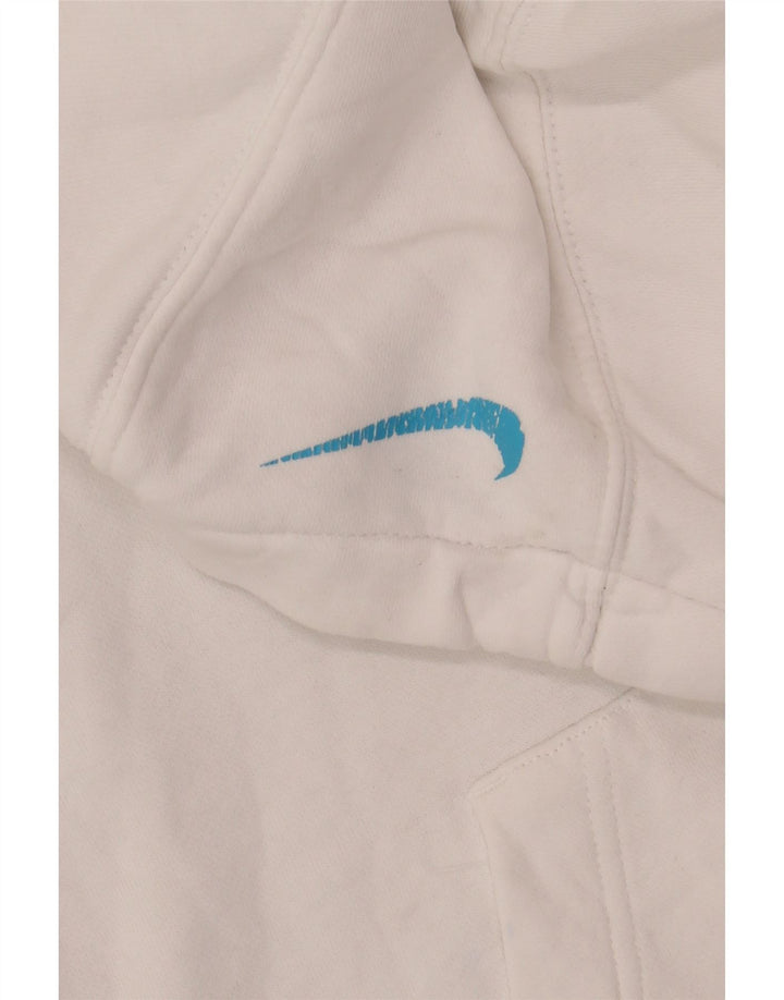 Nike Mens Graphic Loose Fit Hoodie Jumper Small White Cotton