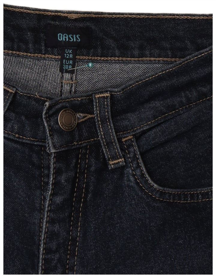 Oasis Womens Regular Fit Straight Jeans UK 12 Medium W26 L30 Blue Cotton