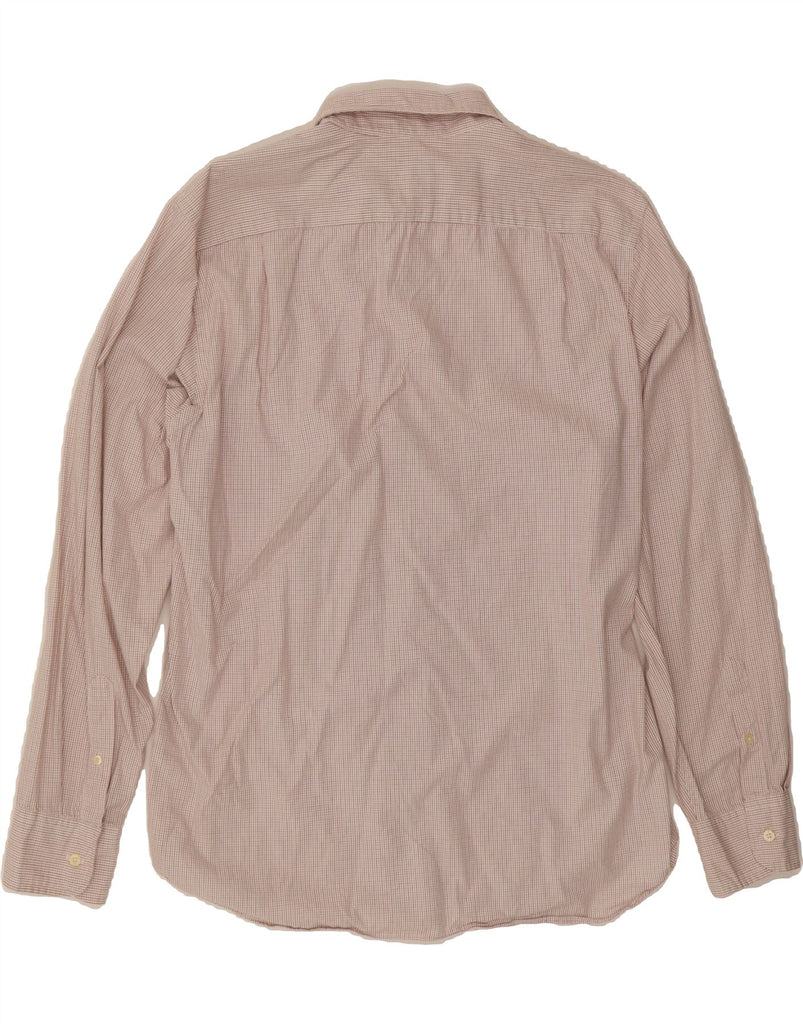 J. CREW Mens Tailored Fit Shirt Large Beige Check Cotton Vintage J. Crew and Second-Hand J. Crew from Messina Hembry 