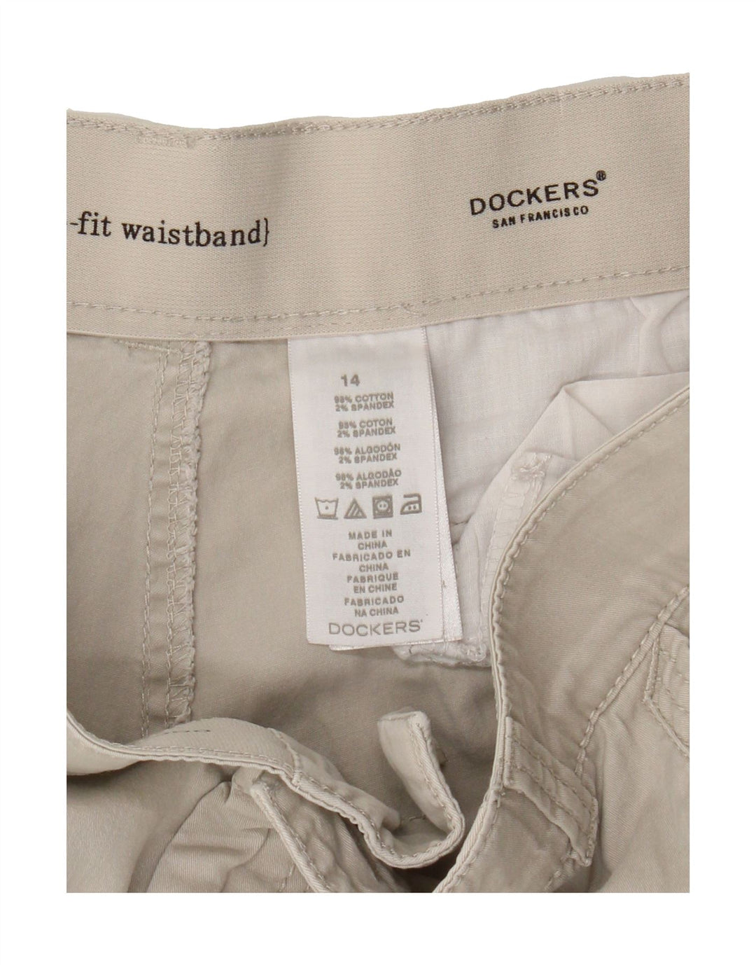 DOCKERS Womens Bermuda Shorts US 14 XL W34 Beige Cotton Vintage Dockers and Second-Hand Dockers from Messina Hembry 