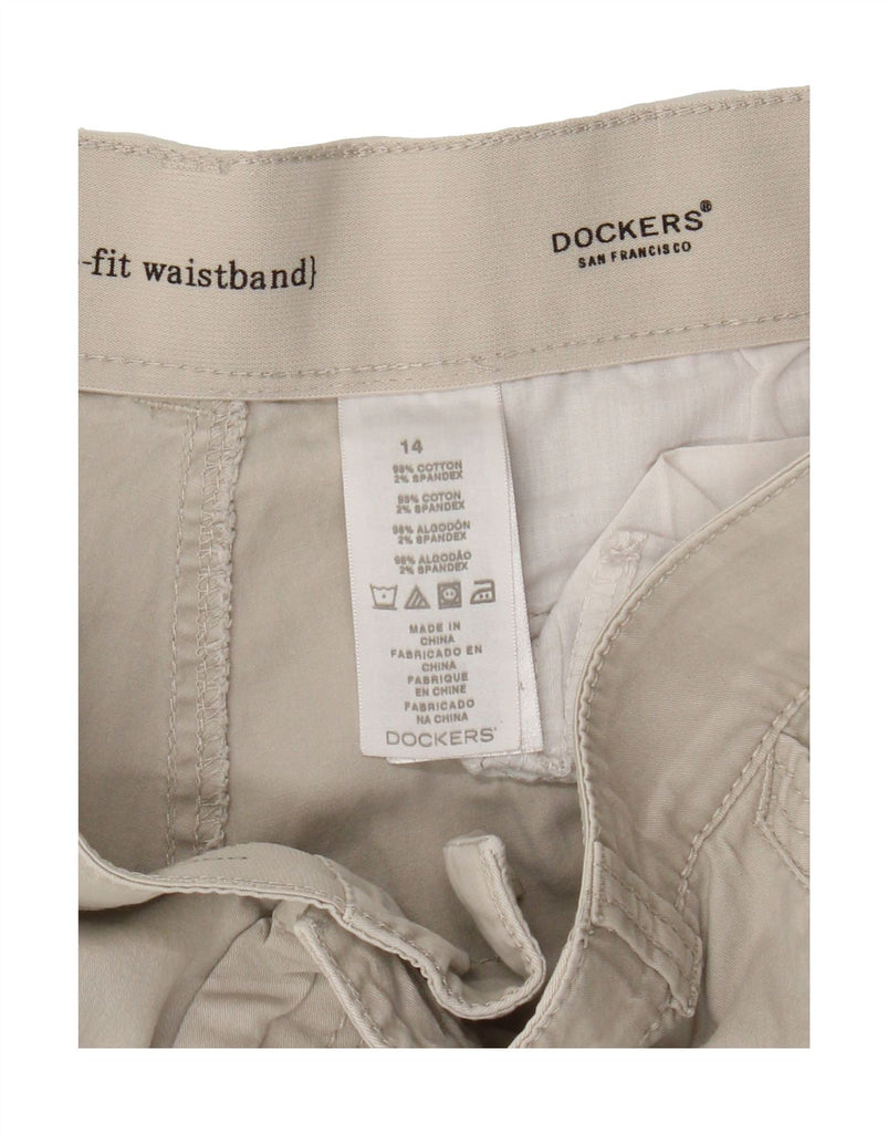 DOCKERS Womens Bermuda Shorts US 14 XL W34 Beige Cotton Vintage Dockers and Second-Hand Dockers from Messina Hembry 
