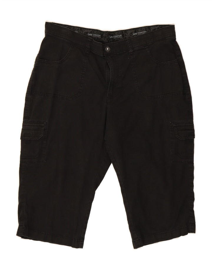 LEE Womens Cargo Bermuda Shorts us 12 Large W34 Black Cotton Classic Vintage Lee and Second-Hand Lee from Messina Hembry 