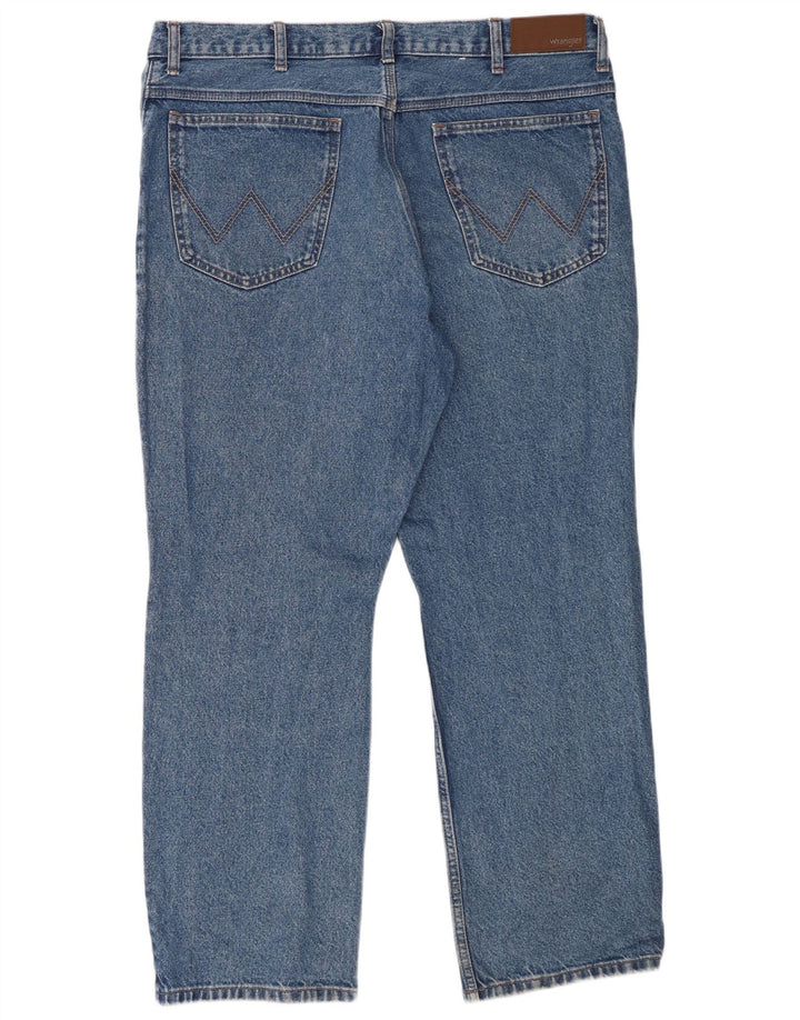 Wrangler Mens Straight Jeans W40 L30 Blue Cotton